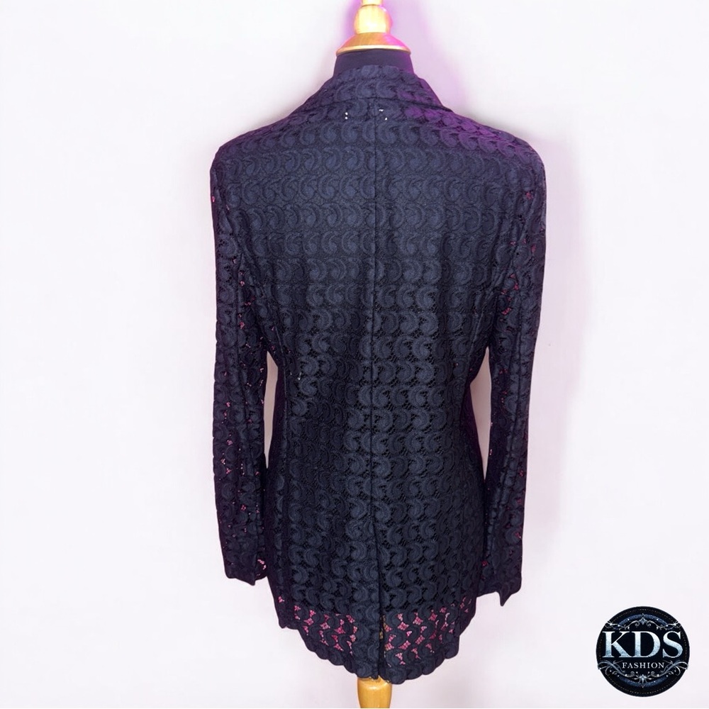 Diane Von Fürstenberg Lace Cutout Blazer Women’s 12 - Picture 5 of 10